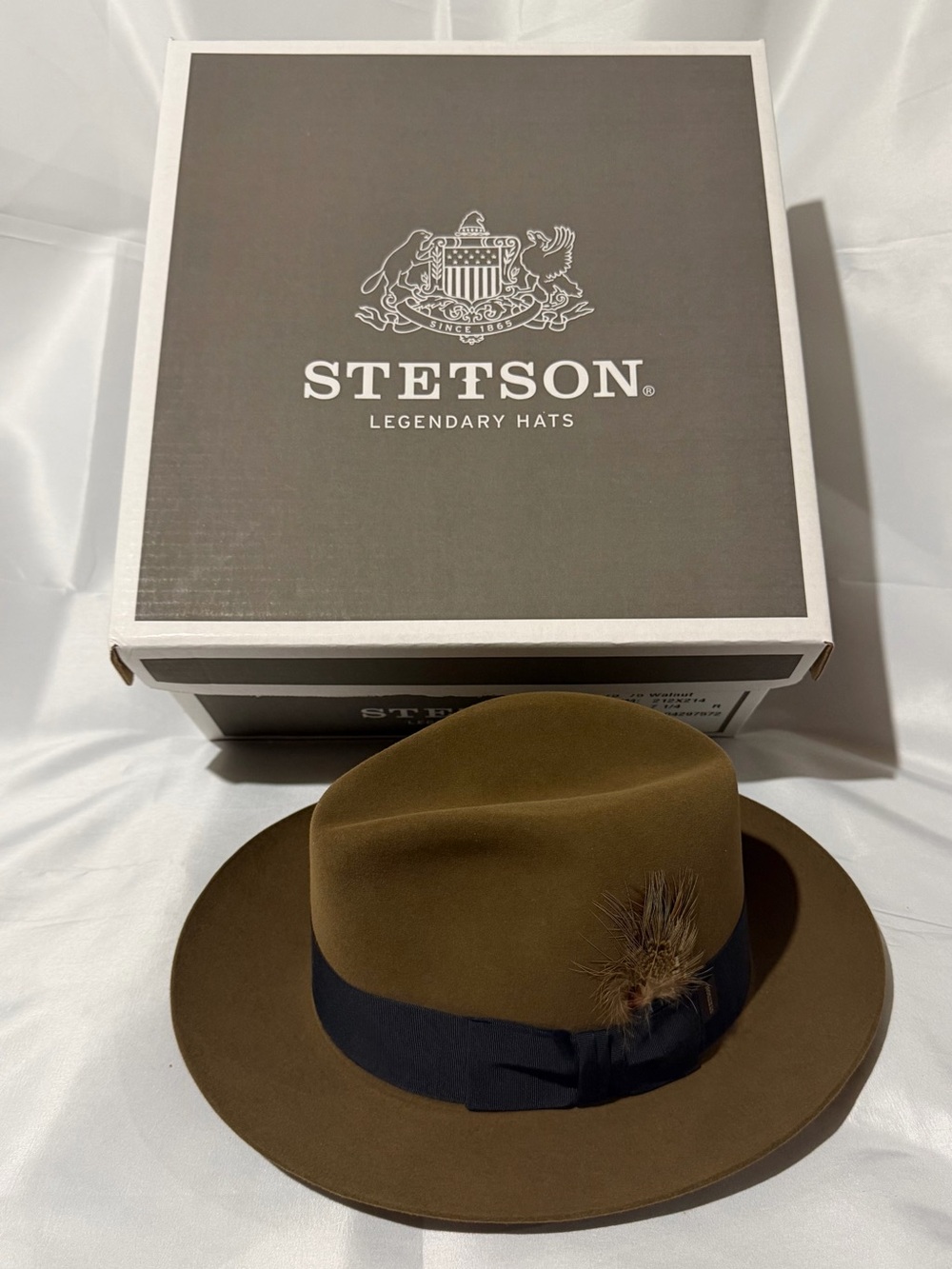 Stetson the Sovereign Men’s Felt Temple Fedora - Tawny Brown (size: 7 1/4)
